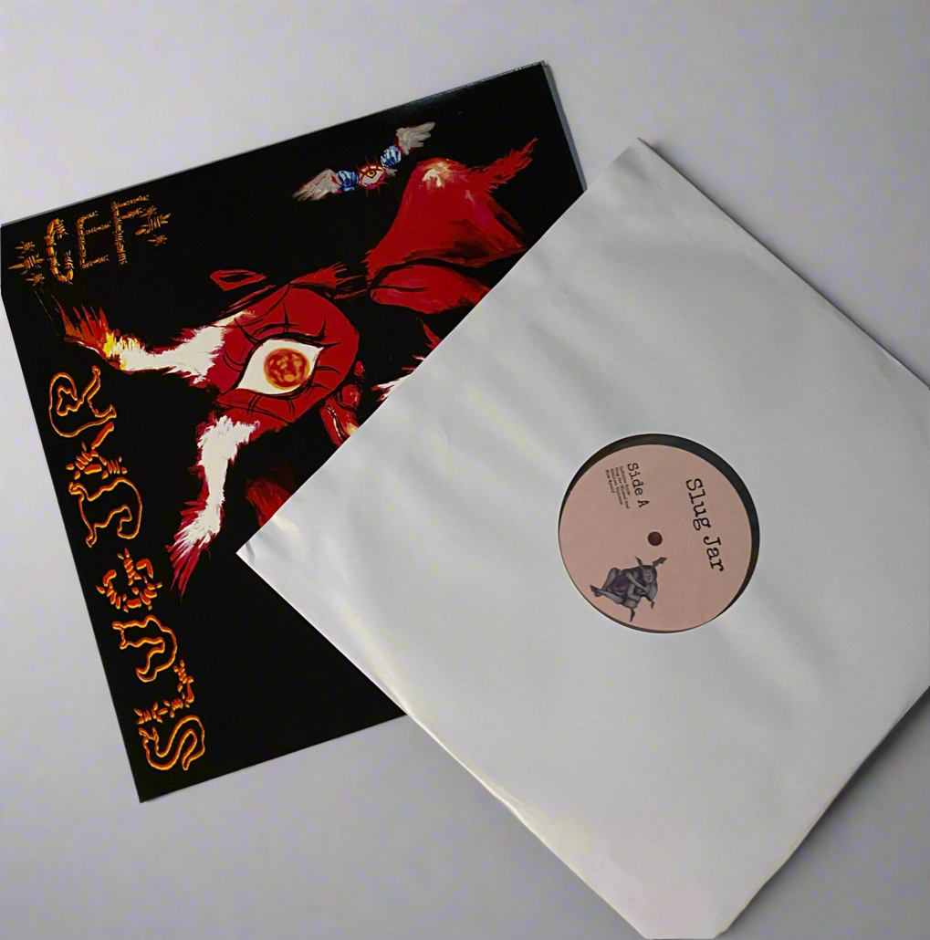 Slug Jar by CEF on Vinyl (Marbled Transparent Orange & Black)