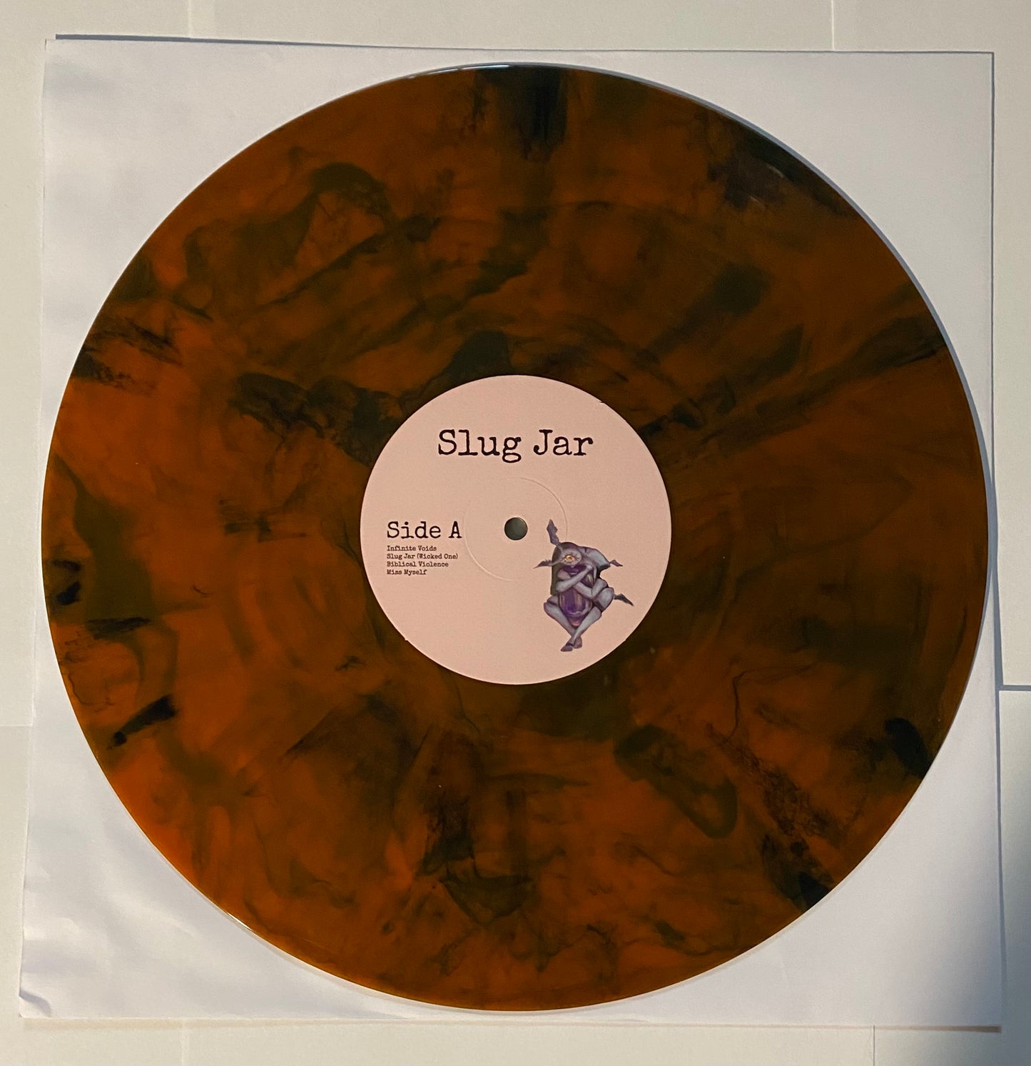 Slug Jar by CEF on Vinyl (Marbled Transparent Orange & Black)