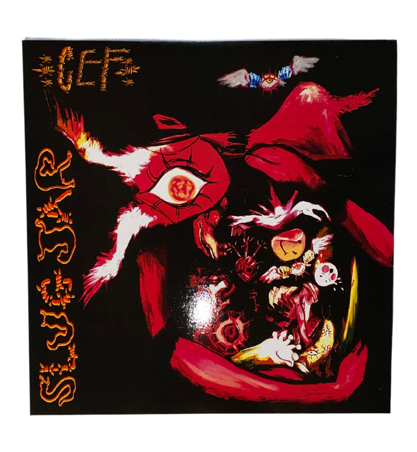 Slug Jar by CEF on Vinyl (Marbled Transparent Orange & Black)