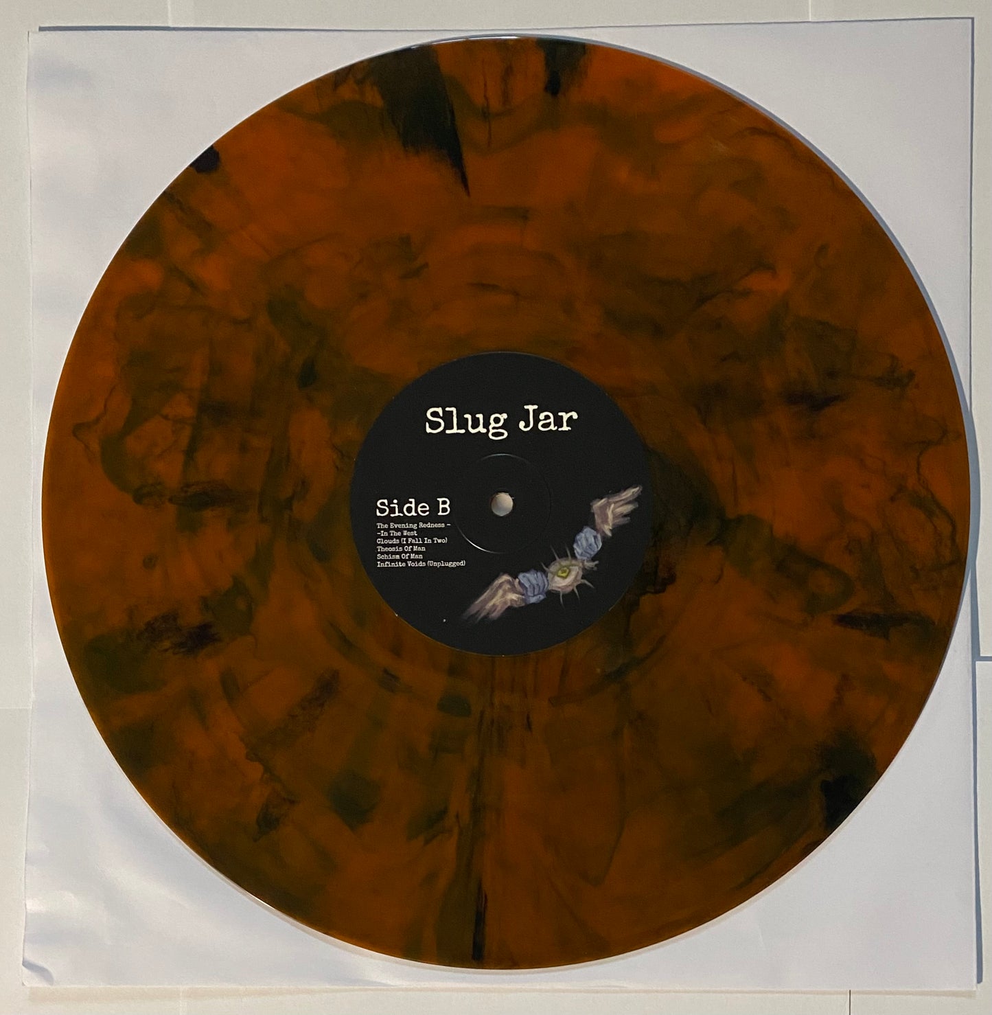 Slug Jar by CEF on Vinyl (Marbled Transparent Orange & Black)