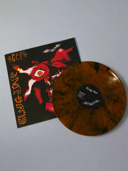 Slug Jar by CEF on Vinyl (Marbled Transparent Orange & Black)
